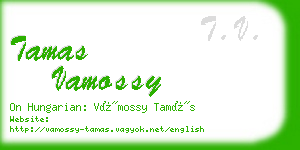 tamas vamossy business card